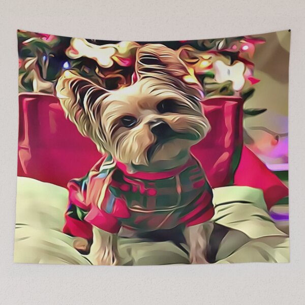 Artikelvorschau, Weihnachts-Yorkie entworfen und verkauft von Sunleil.