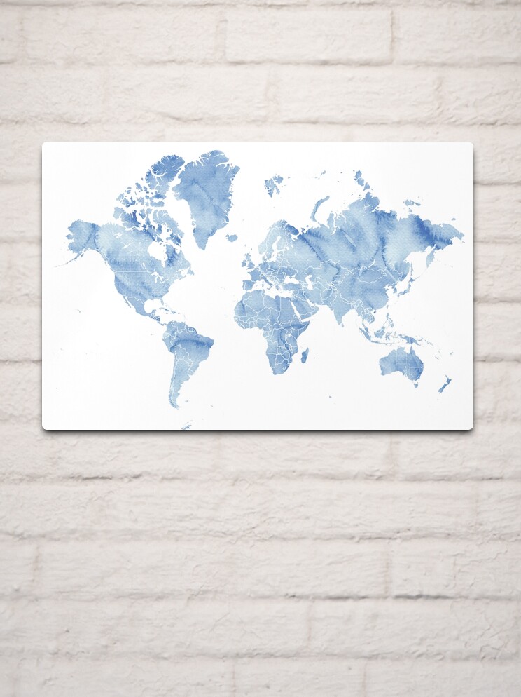 Póster for Sale con la obra «Nuestro viaje comienza: mapa mundial para el  mapa con chinchetas de bricolaje, Tatiana» de blursbyai