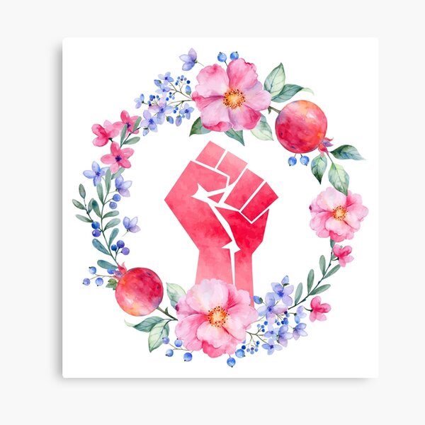 Feminist Flower Symbol Canvas Print