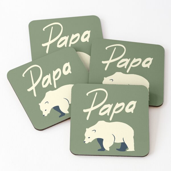 Item preview, Papa Arctic Polar Bear designed and sold by Cute and Funny Animal Art Designs.