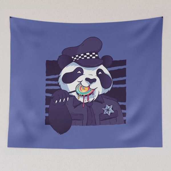 Item preview, Giant Panda Bear Police Officer designed and sold by Cute and Funny Animal Art Designs.