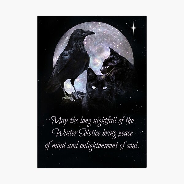 Gothic Pagan Wicca Winter Solstice Blessing Photographic Print