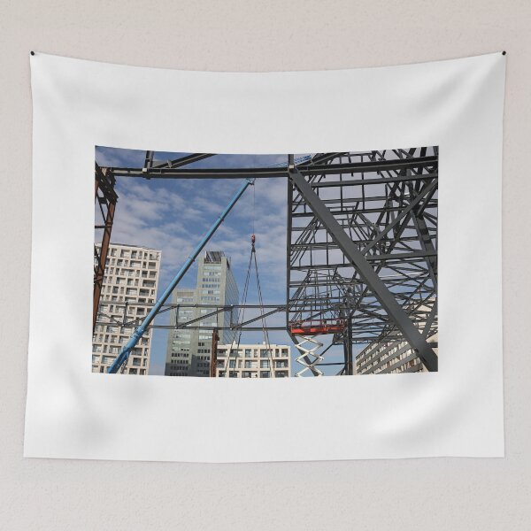 Item preview, Construction site with workers and crane Donau city Vienna Austria designed and sold by goceris.