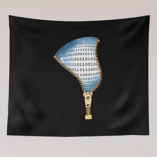 Item preview, Zipper Blue Binary Code Reveal designed and sold by Darcy777.