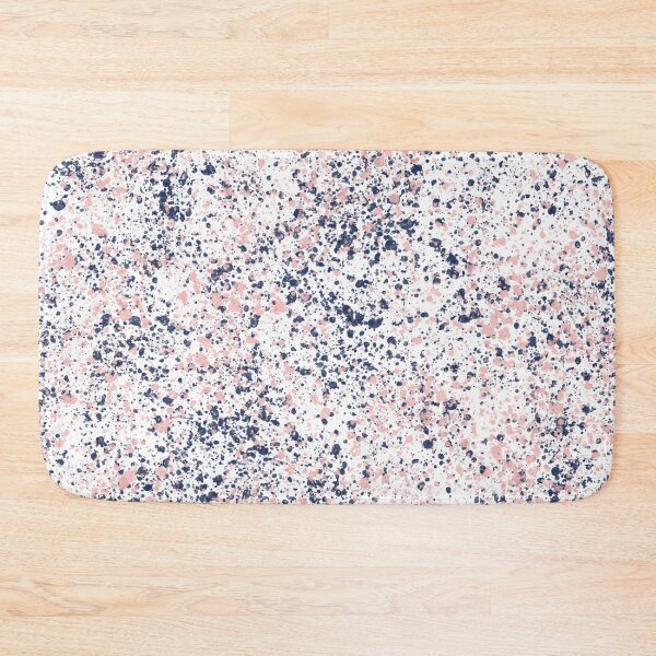 Item preview, Navy Blue and Blush Pink Ink Spatter on White designed and sold by kierkegaard.