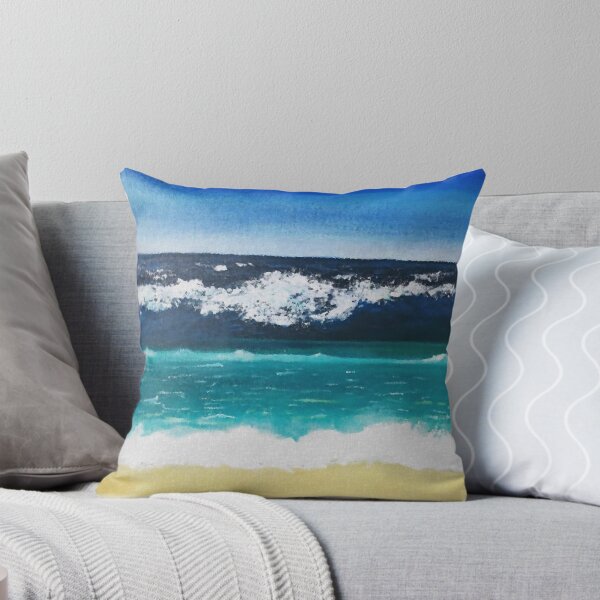 Item preview, Beach Blue Waves Digital Oil Painting designed and sold by GL Digital Artwork .