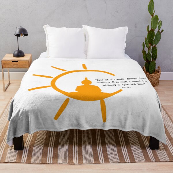 Item preview, Buddha silhouette inside a bright sun. Quoted by Buddha, "Just as a candle cannot burn without fire, men cannot live without a spiritual life." designed and sold by Shawlin Islam.