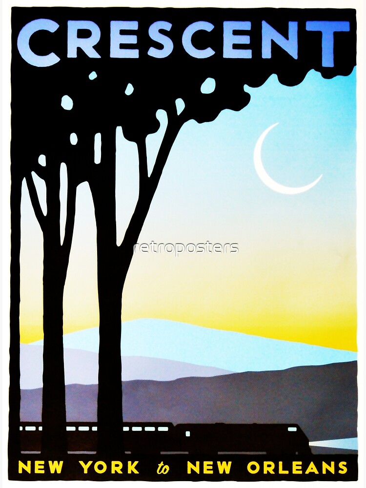 Crescent New York to New Orleans Vintage Railway Travel by retroposters