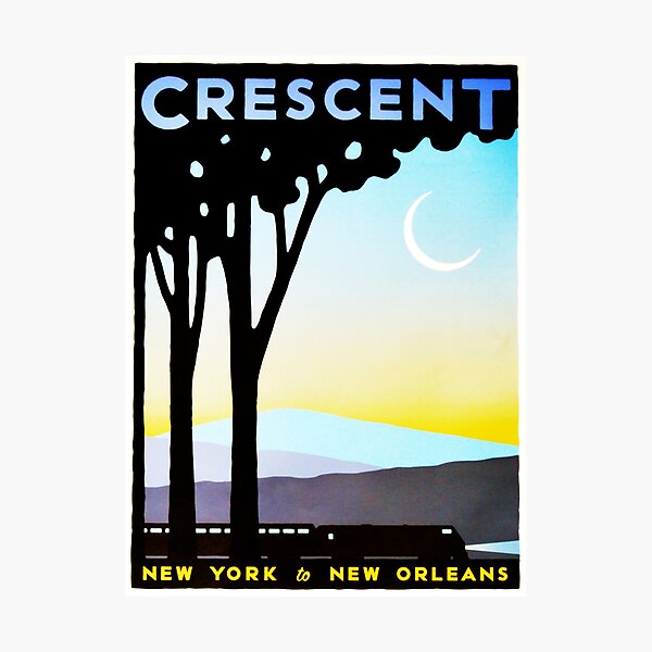 Item preview, Crescent New York to New Orleans Vintage Railway Travel designed and sold by retroposters.