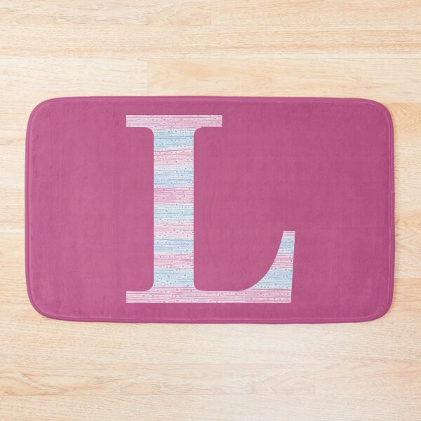 Item preview, Letter L Blue And Pink Dots And Dashes Monogram Initial designed and sold by theartofvikki.