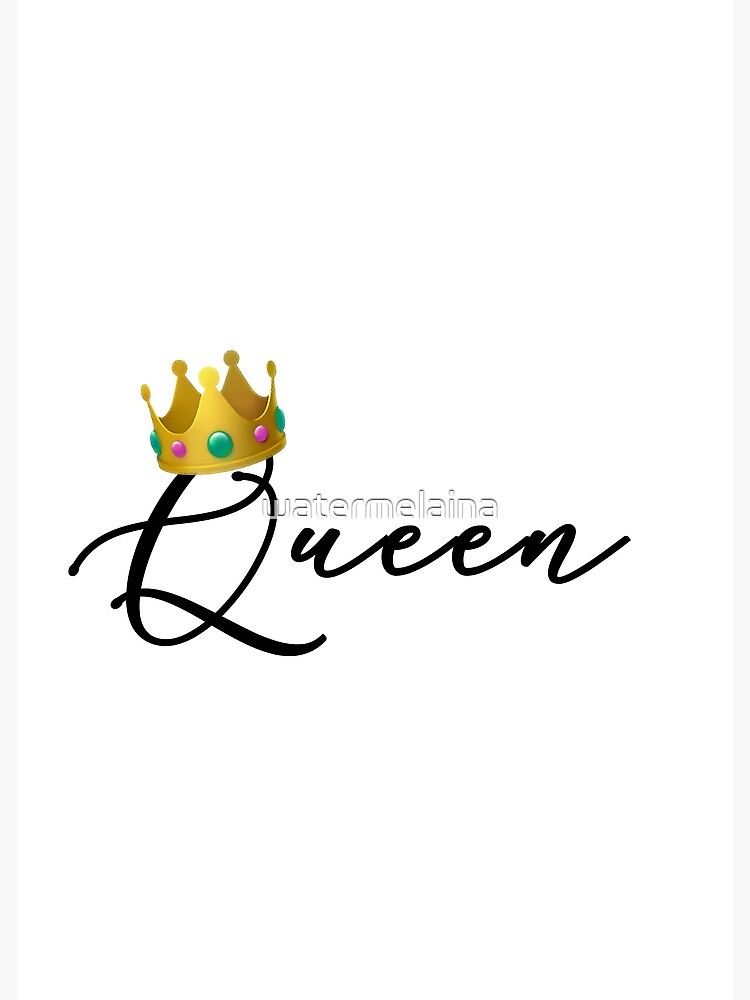 Queen Crown Emoji Greeting Card By Watermelaina Redbubble