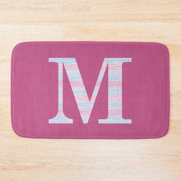 Item preview, Letter M Blue And Pink Dots And Dashes Monogram Initial designed and sold by theartofvikki.