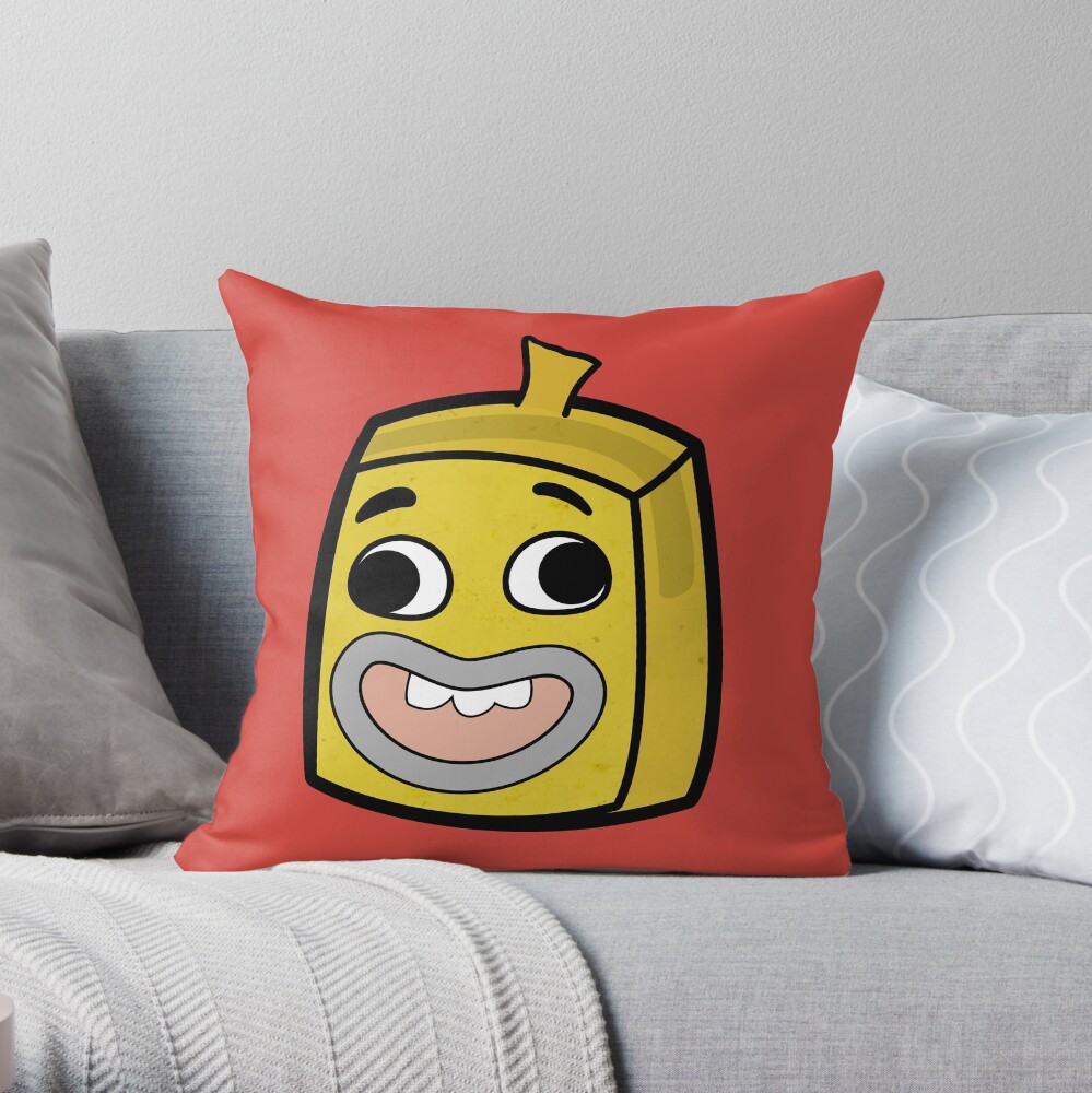 Banana Joe - The Amazing World of Gumball Boxheadz Throw Pillow