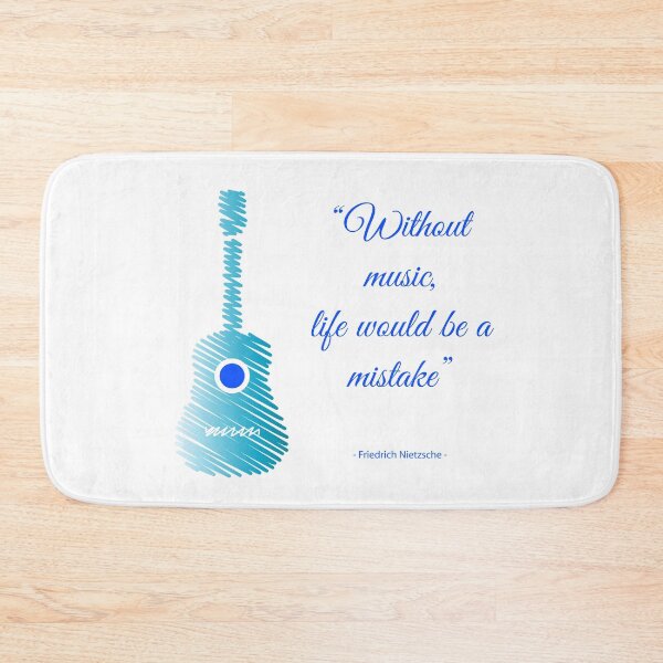 Item preview, Musical guitar quote. Without music, life would be a mistake. designed and sold by Shawlin Islam.