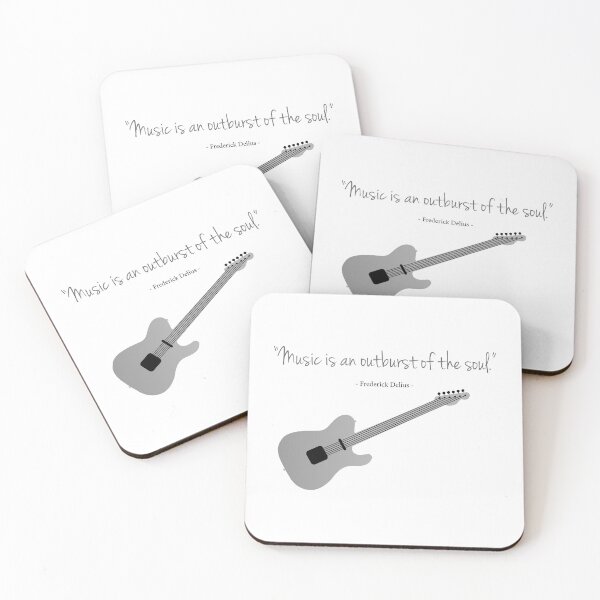 Item preview, Guitars with a famous quote. Music is an outburst of the soul by Frederick delius designed and sold by Shawlin Islam.