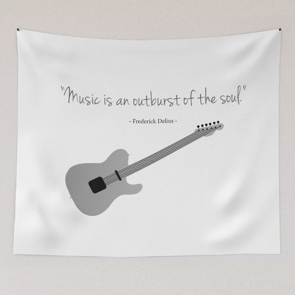 Item preview, Guitars with a famous quote. Music is an outburst of the soul by Frederick delius designed and sold by Shawlin Islam.