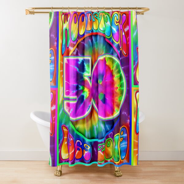 Woodstock 50th Anniversary Poster Design II Shower Curtain