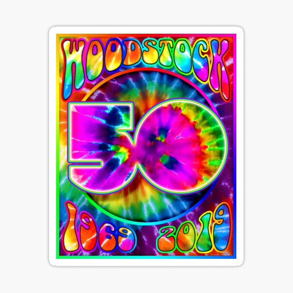 Woodstock 50th Anniversary Poster Design II Sticker