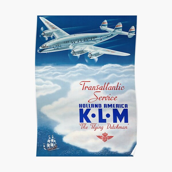 The Flying Dutchman - Vintage KLM Airline Poster Poster