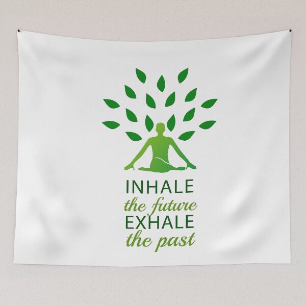 Item preview, Meditation- Inhale the future and exhale the past. designed and sold by Shawlin Islam.