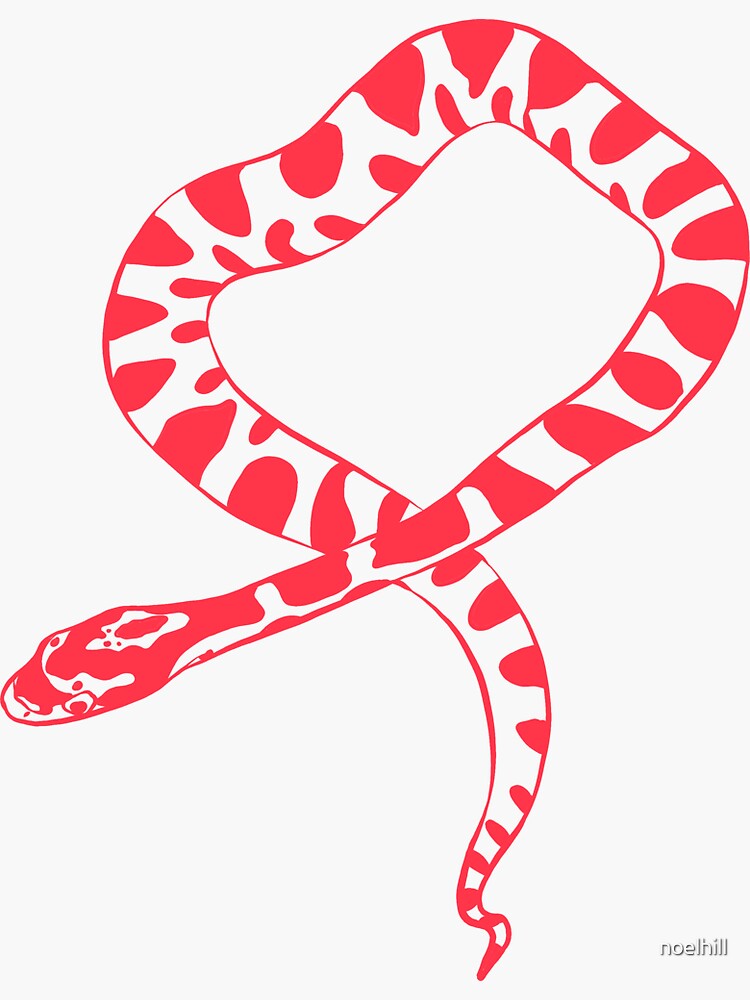 "Red Corn Snake Outline" Sticker for Sale by noelhill Redbubble