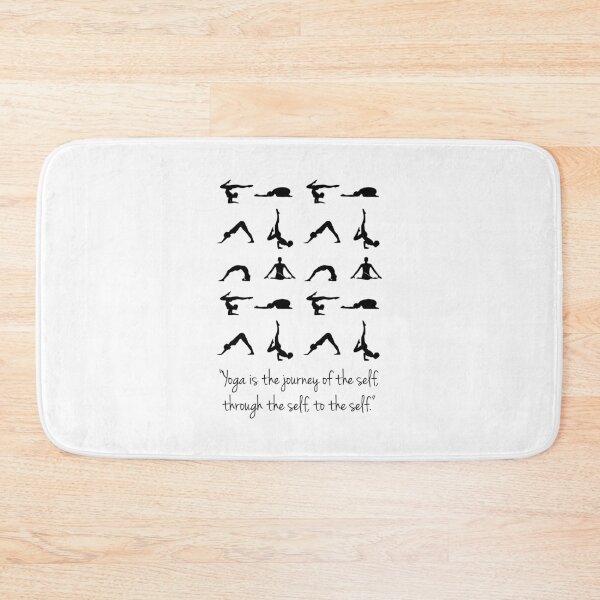 Item preview, Quote about yoga and silhouette of people in different poses. designed and sold by Shawlin Islam.
