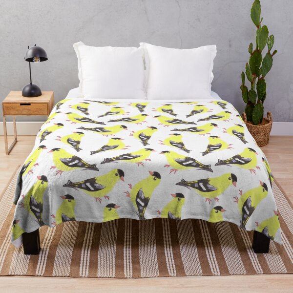 Item preview, American goldfinch or Spinus tristis bird seamless watercolor birds painting designed and sold by Shawlin Islam.