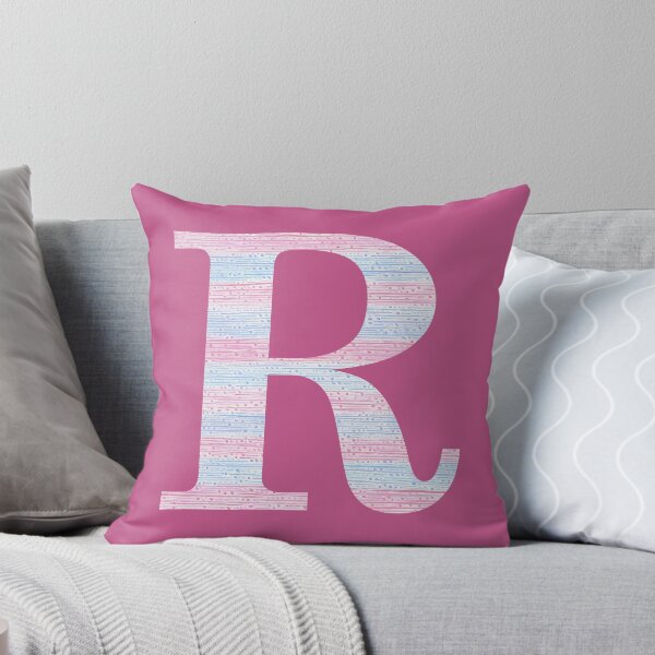 Item preview, Letter R Blue And Pink Dots And Dashes Monogram Initial designed and sold by theartofvikki.