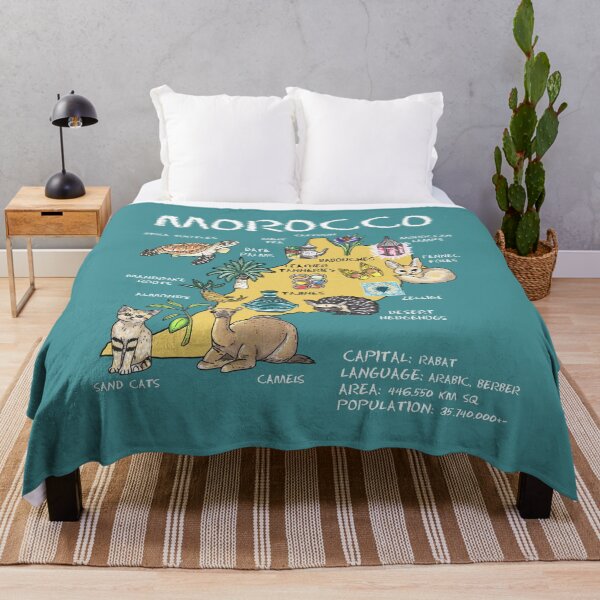 Item preview, Morocco - illustrated map designed and sold by BeeHappyShop.
