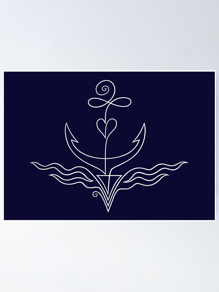 Anchor Minimalist Single Line Tattoo Gift Idea For Sailer Mens Back Print  T-shirt | Mazezy