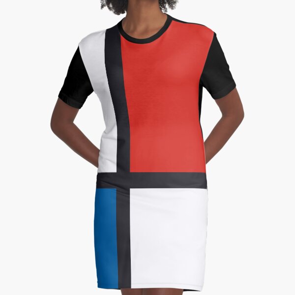 Piet Mondrian 1930 Composition II in Red, Blue, and Yellow Style, Artwork, Men, Women, Kids, Bags, Posters, Prints, Tshirts Graphic T-Shirt Dress