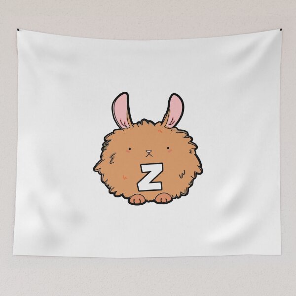 Item preview, Alphabet Letter Z Bad Hare Day  designed and sold by kidsmonogram.