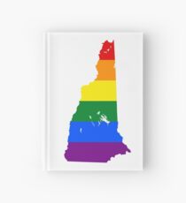 LGBT Flag Map of New Hampshire Hardcover Journal