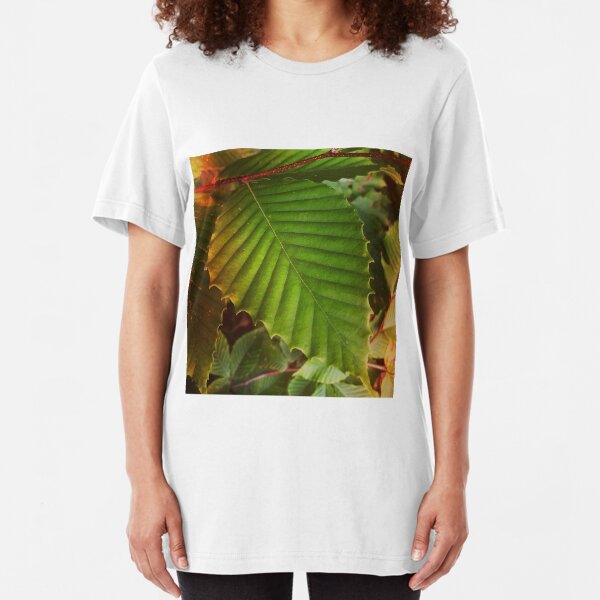 Embracing Nature's Treasures: Leaves Slim Fit T-Shirt