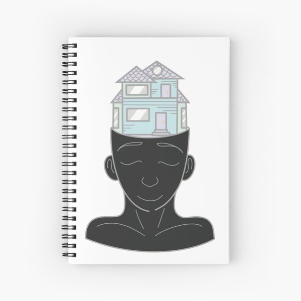 Inner World Design - Gray Spiral Notebook