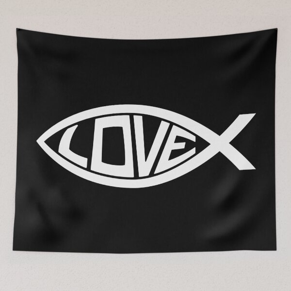 Item preview, Ichthus Love Christian Fish Symbol designed and sold by hobrath.