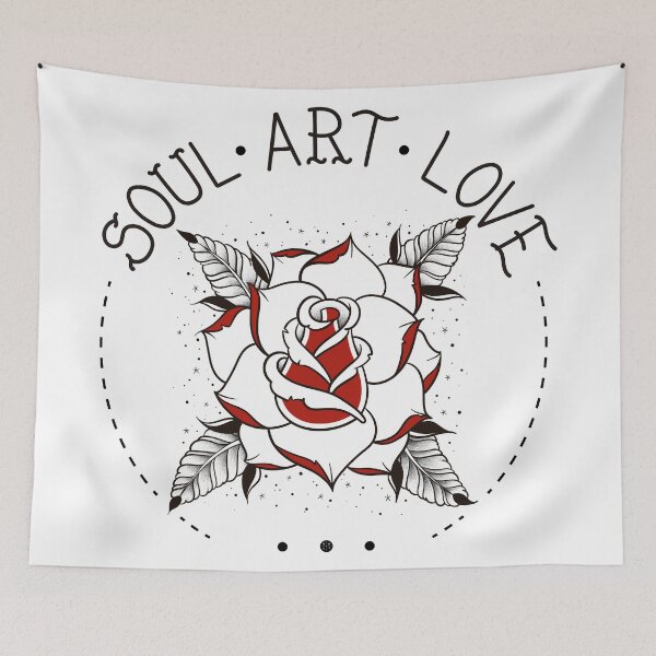 Item preview, Old School Tattoo Rose designed and sold by SoulArtLove.