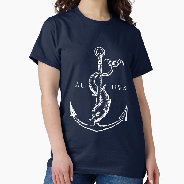 Item preview, Festina Lente - Aldus Manutius Printer's Mark - White designed and sold by SexyCodicology.
