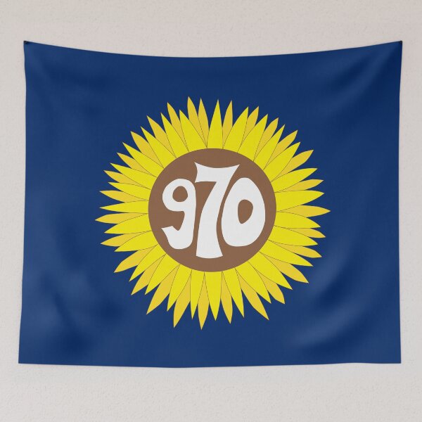 Item preview, Hand Drawn Colorado Sunflower 970 Area Code designed and sold by itsrturn.