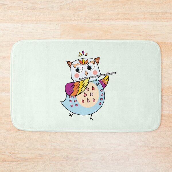 Item preview, Cute Owl Playing Flute and Dancing to Music designed and sold by Kate Hyunsu Cho.
