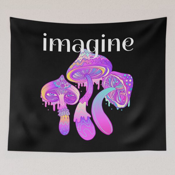 Item preview, Imagine Music Festival Trippy Mushroom and Psychedelic Eyes Print designed and sold by Bria Jackson.