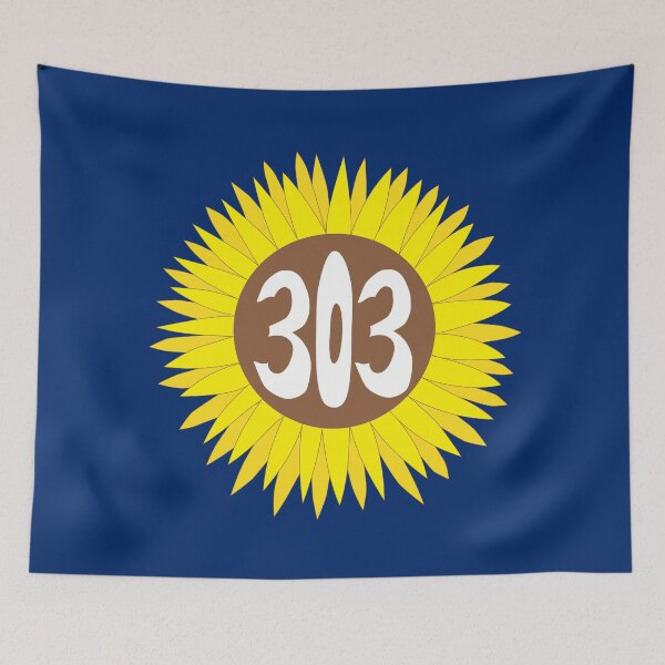 Item preview, Hand Drawn Colorado Sunflower 303 Area Code designed and sold by itsrturn.