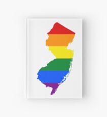 LGBT Flag Map of New Jersey Hardcover Journal