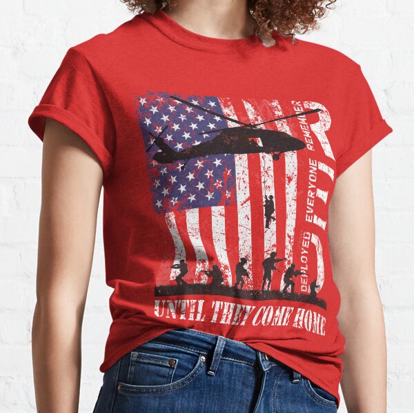 RED Friday Remember Everyone Deployed US Flag Army Patriotic Retro Distressed Style Classic T-Shirt