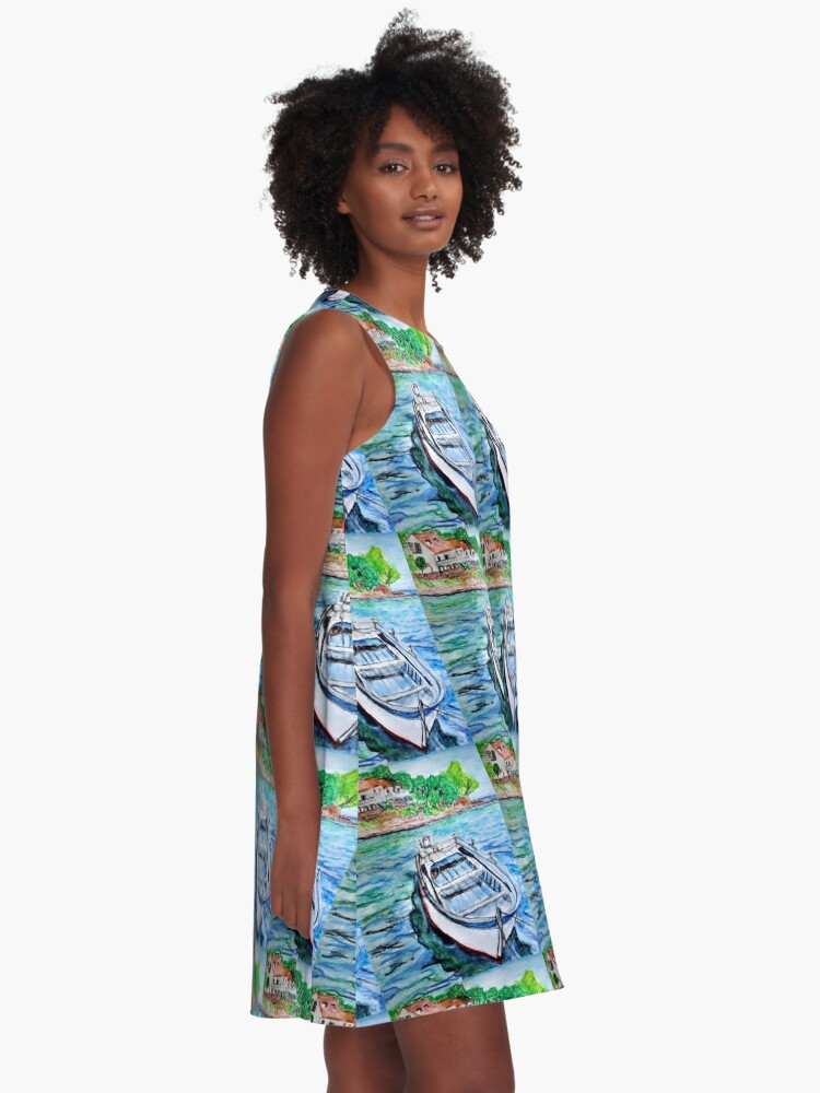 Alternate view of SEASIDE IN CROATIA A-Line Dress