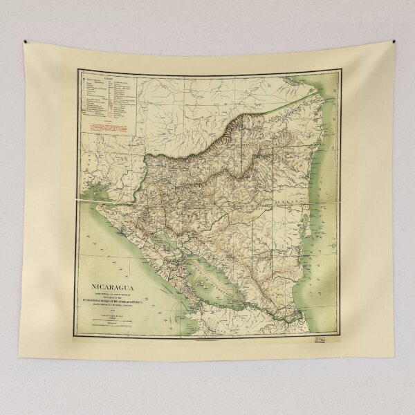 Item preview, Map of Nicaragua (1903) designed and sold by allhistory.
