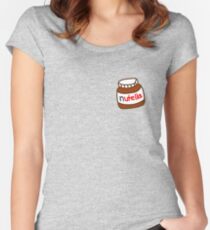 Cute Tumblr Nutella Pattern Women's Fitted Scoop T-Shirt