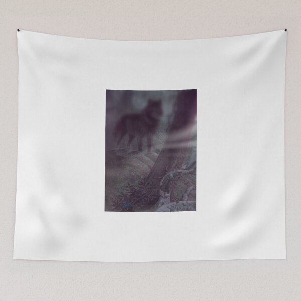 Item preview, There In The Moonlit Fog A Dark Wolf   designed and sold by Elaine Bawden.