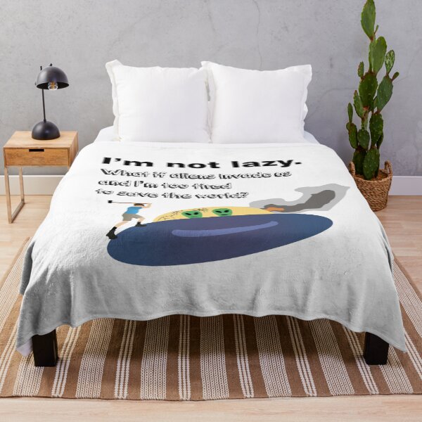 Item preview, Lazy People Fight Alien UFO designed and sold by NorseTech.
