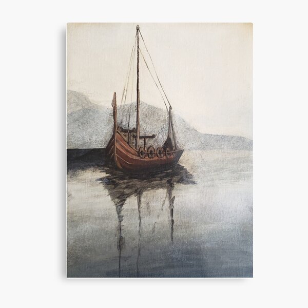 Lonely Viking Metal Print